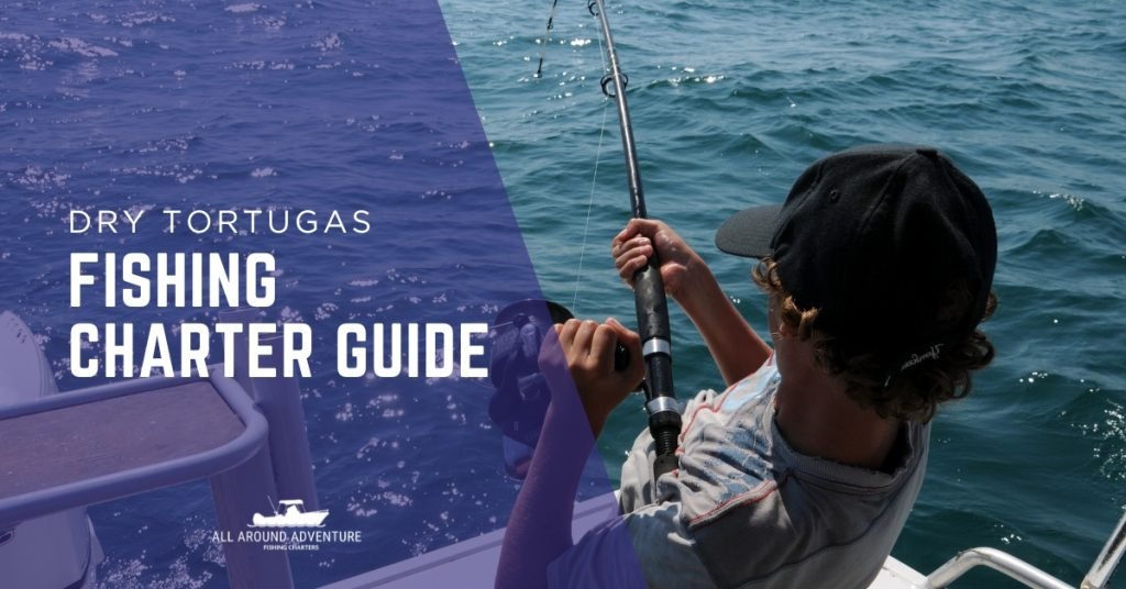 Young angler reeling in a fish during a fishing trip in the Dry Tortugas.