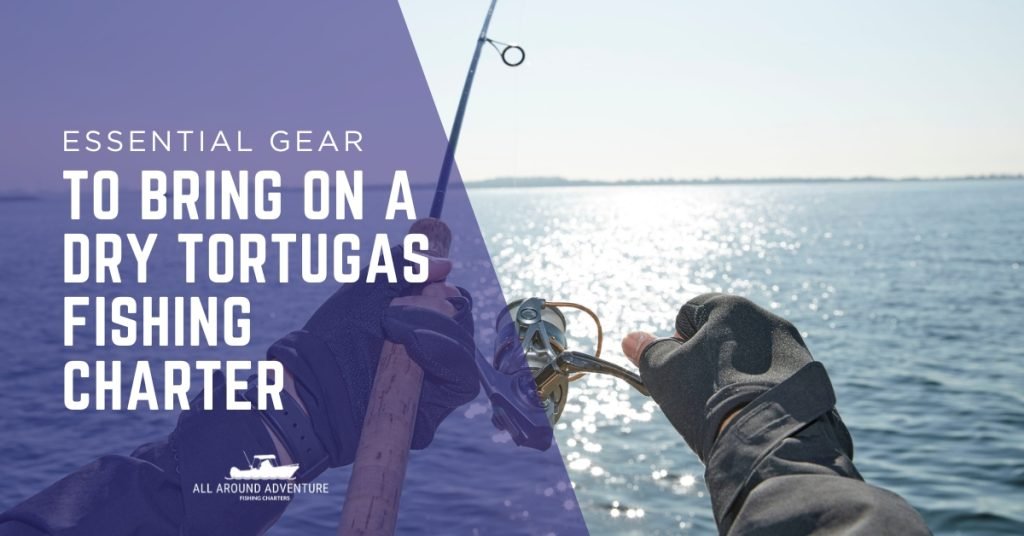 Angler holding a fishing rod on open water, highlighting essential gear for Dry Tortugas charters.